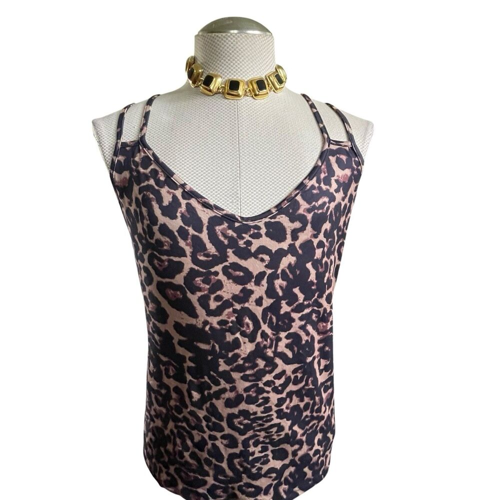 Unbranded Women's Super Soft Knits Tank Top Size 2X Animal Print Mob Wife Layer